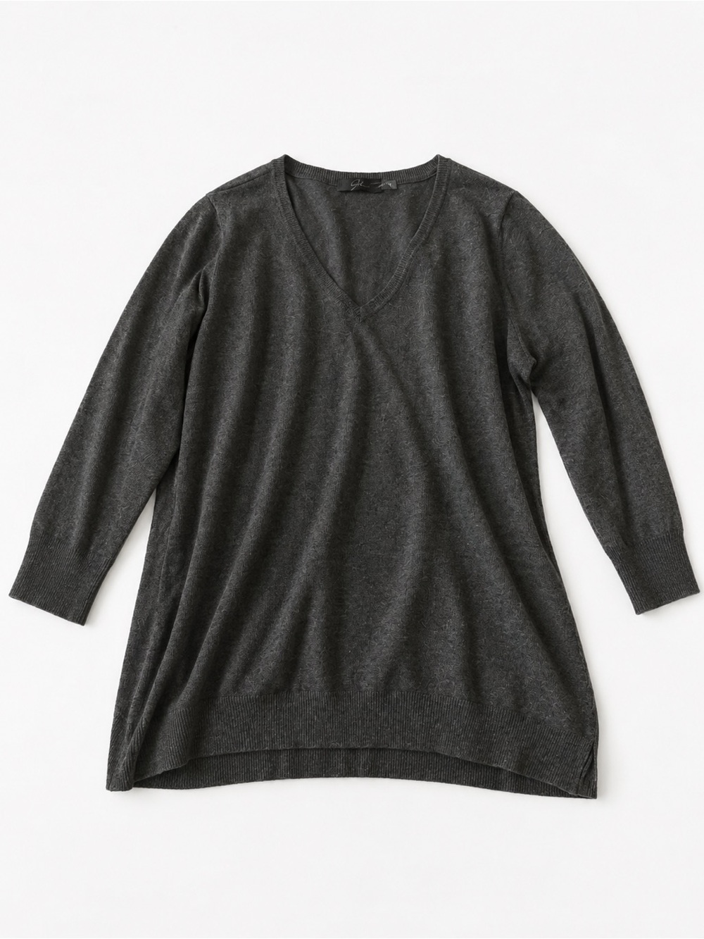 Charcoal V-Neck Women's Sweater
